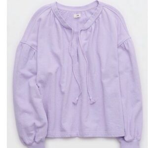 Aerie Easy Street sweatshirt M lot of two. Yellow and lilac.